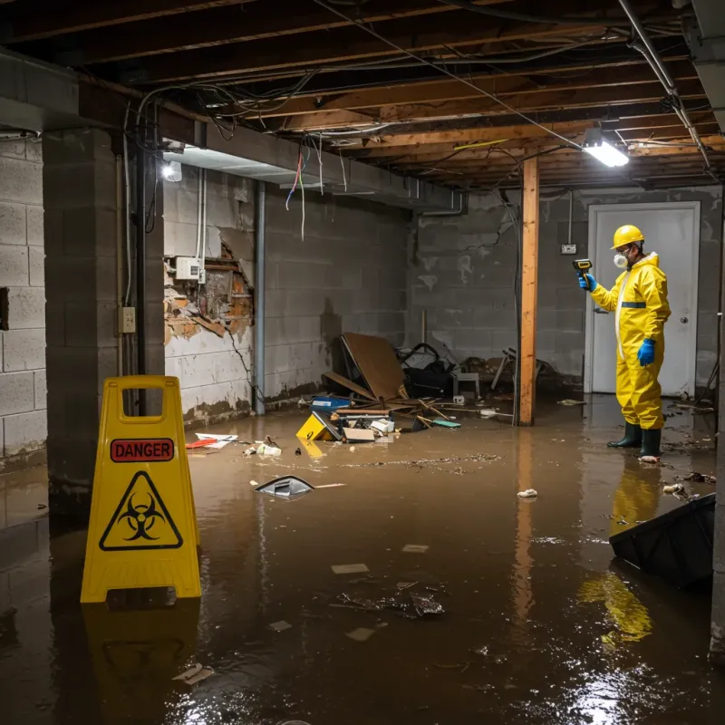 Flooded Basement Electrical Hazard in Kenwood, OK Property